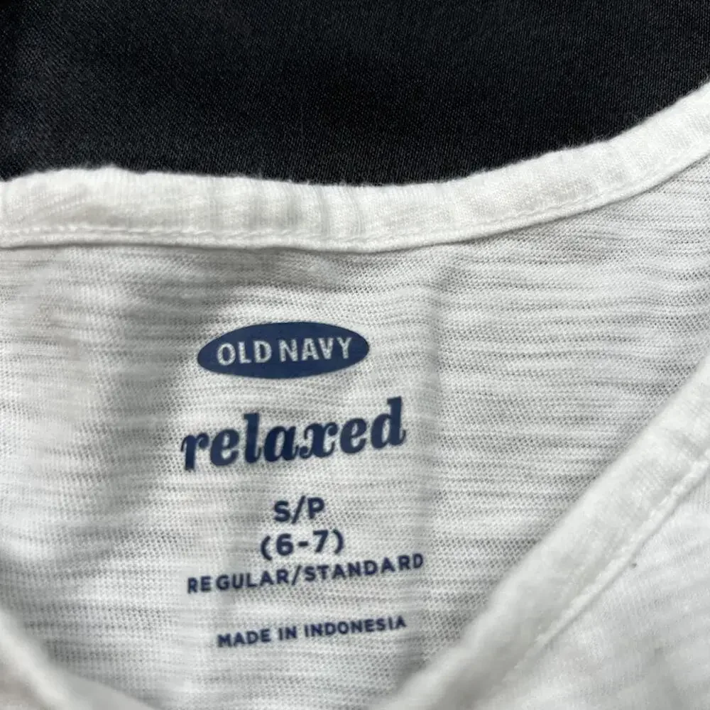 Old Navy Girls White‎ Long Sleeve Shirt Size S (6/7Y) Casual Top